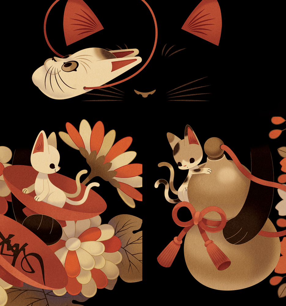 0313 猫又集会 フードブランケット ICHI 0313 猫又集会 フードブランケット ICHI