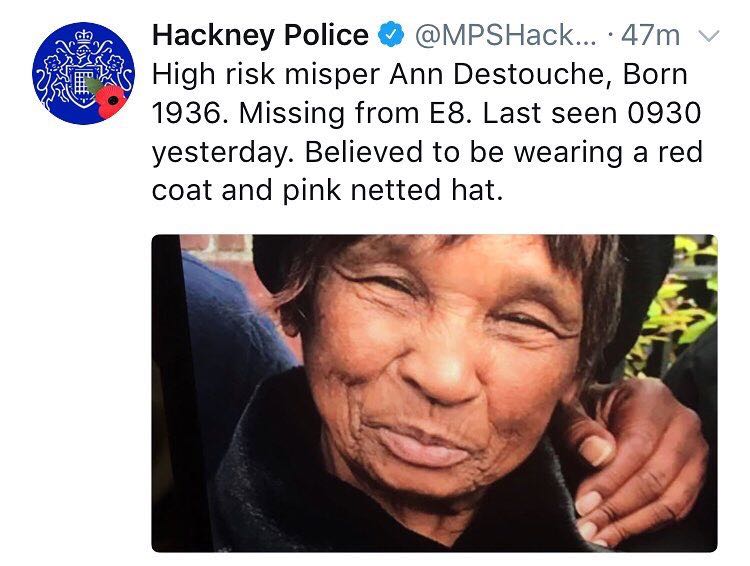 RD_MusicUpdates's tweet image. Sadly my grandma has gone missing please retweet!!