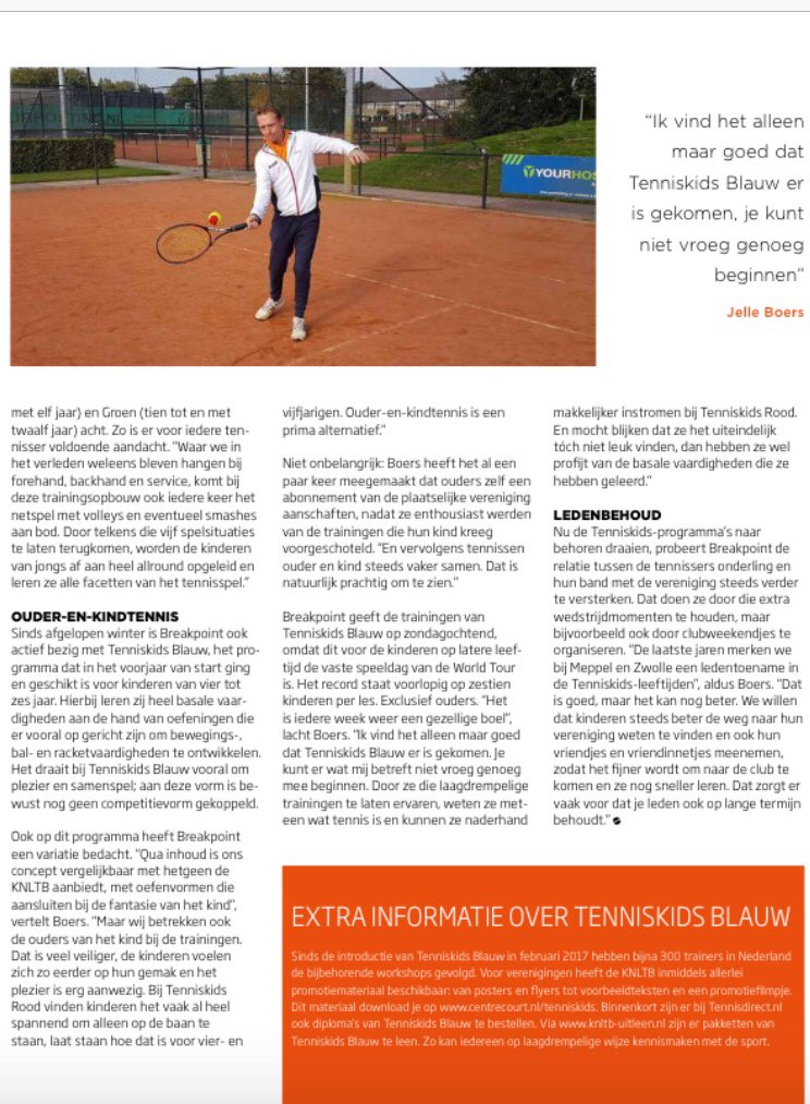 ZLTBtennis's tweet image. Gaaf! Trots op onze trainer @jelleboers @BreakpointMD. Kom zelf kijken en een bal slaan bij @ZLTBtennis. Van harte welkom!