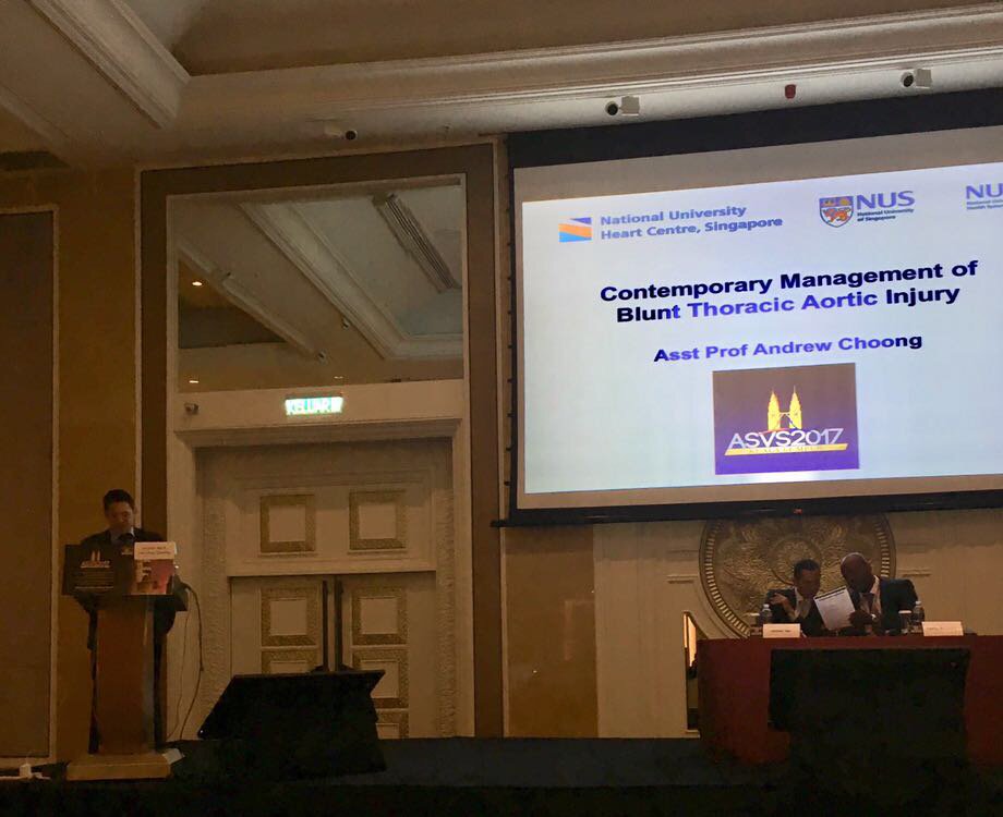 DrAndrewChoong's tweet photo. Excited to talk about blunt thoracic aortic injury in the last session of the penultimate day of #asvs2017 https://t.co/c17NDBliUY
