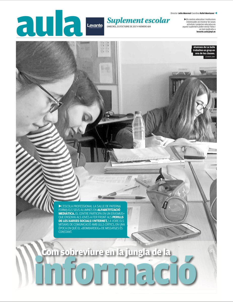 lasallevp's tweet photo. Lecciones en la sociedad de la información (reportaje sobre un proyecto Erasmus+ en la EP La Salle de Paterna) https://t.co/2Kx9McxOub https://t.co/3EDVvyWwMm