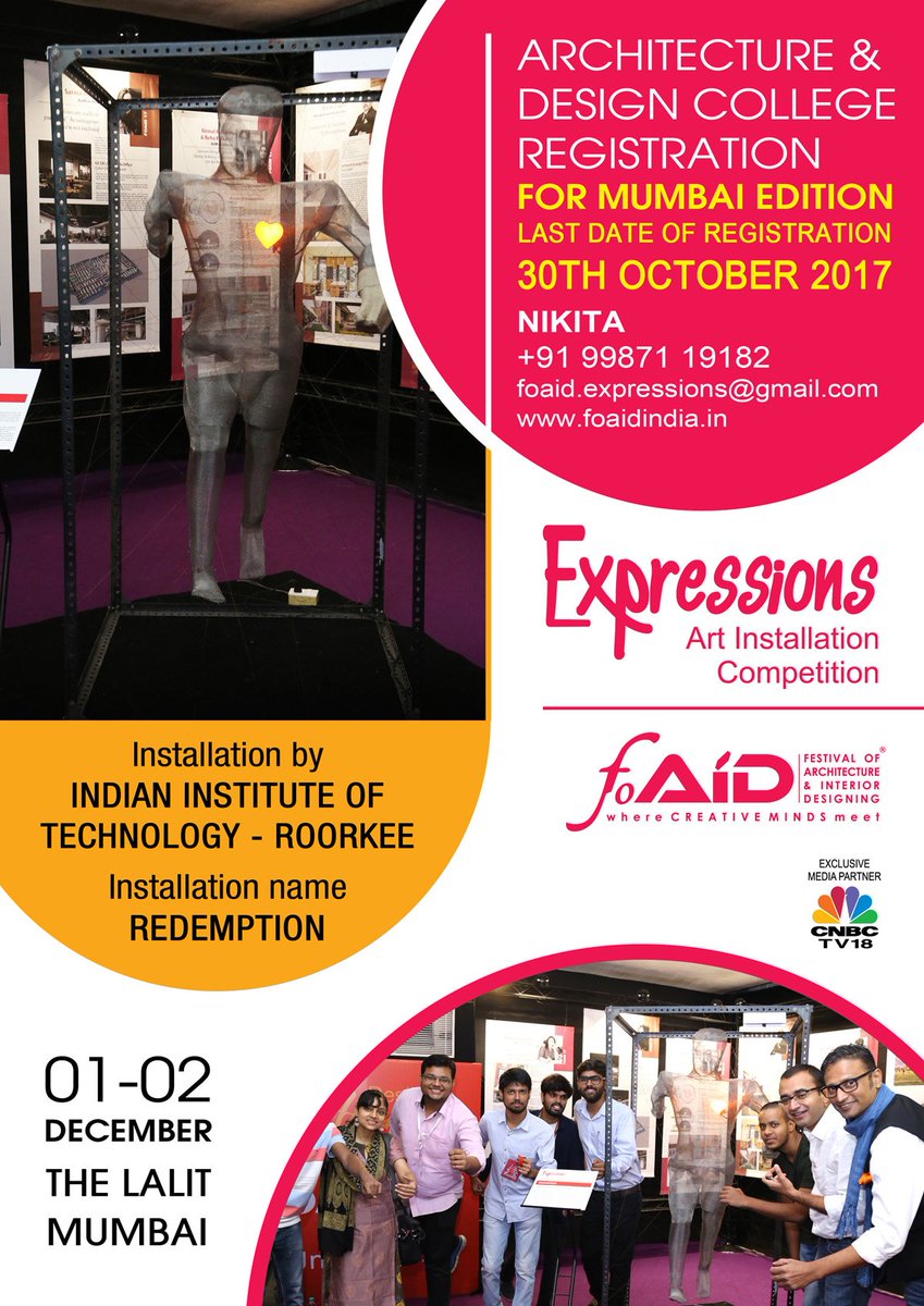 FOAIDindia's tweet image. Call on +91 9987119182 to register for student art installation competition. #architecture #architecturestudents #architecturecolleges