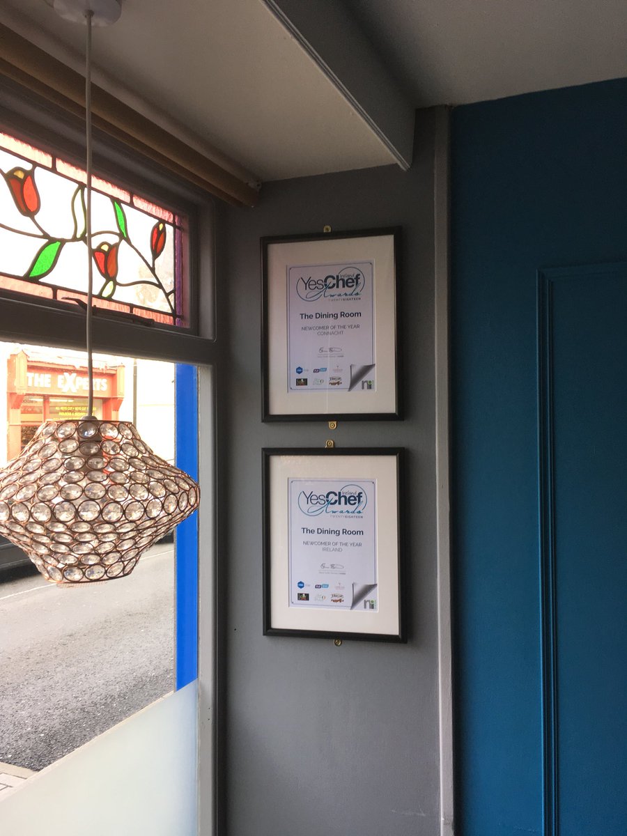 kevinstirzaker's tweet photo. Pride of place for our new awards, thanks so much for a great evening @YesChef_IRL @ShaneYesChef #yeschefawards2018 https://t.co/EpFZrCi628