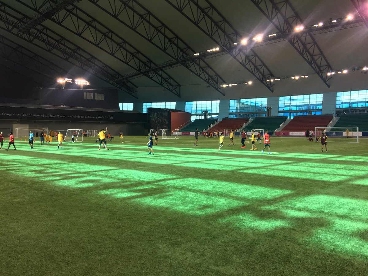 IntelQatar's tweet photo. Rise and Shine! How is your weekend going? IQ team spent Friday morning working on exciting and refreshing project!⚽️🥅 👟 #KooraTime https://t.co/hn4iIRPvBg