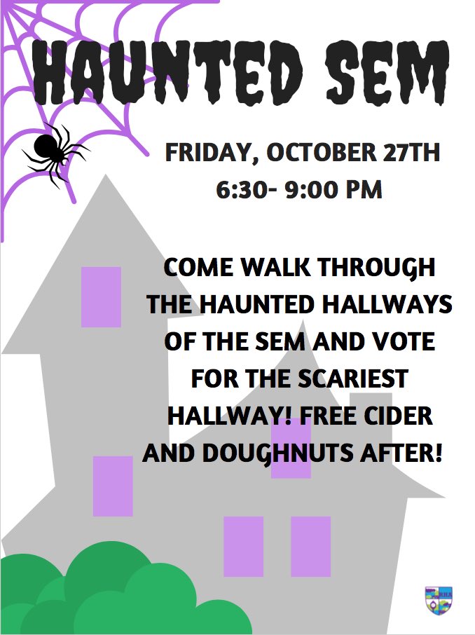 StonehillRHA's tweet photo. We’re getting ready for ya Skyhawks! Haunted Sem is tonight 6:30-9! Come get scared! https://t.co/iOyxW7UD0x