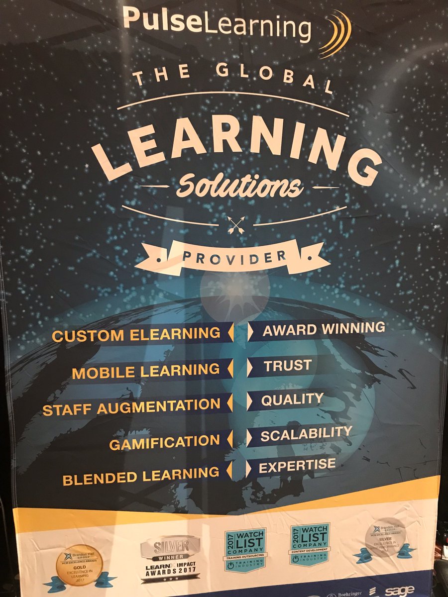 PulseLearning's tweet photo. Here we are, on the final day of #DevLearn. Contact us via DM to reach out.
#DevLearn17 #DevLearn2017 https://t.co/Do4gAJOPw9