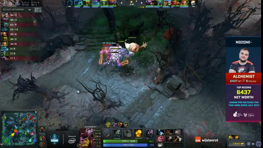 .@Noone_dota breaking a Dota 2 record! #ESLOne