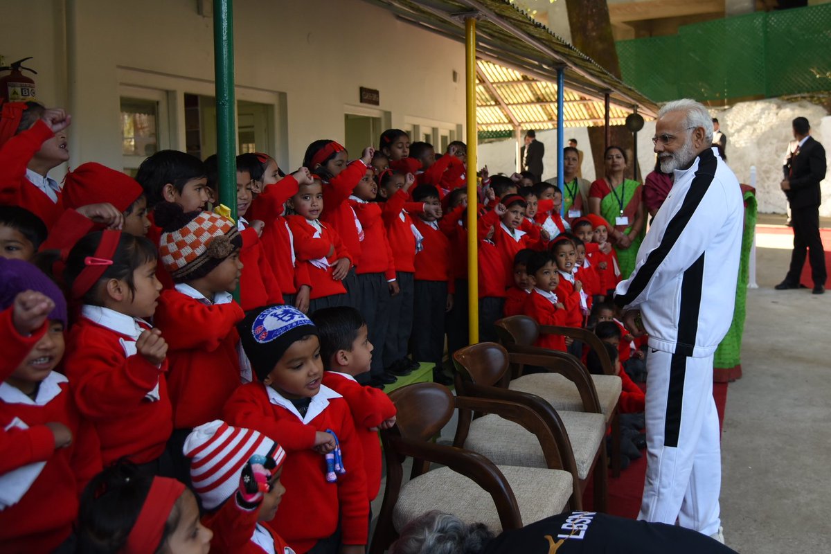 narendramodi's tweet image. Visited the Balwadi at LBSNAA and interacted with my young friends.