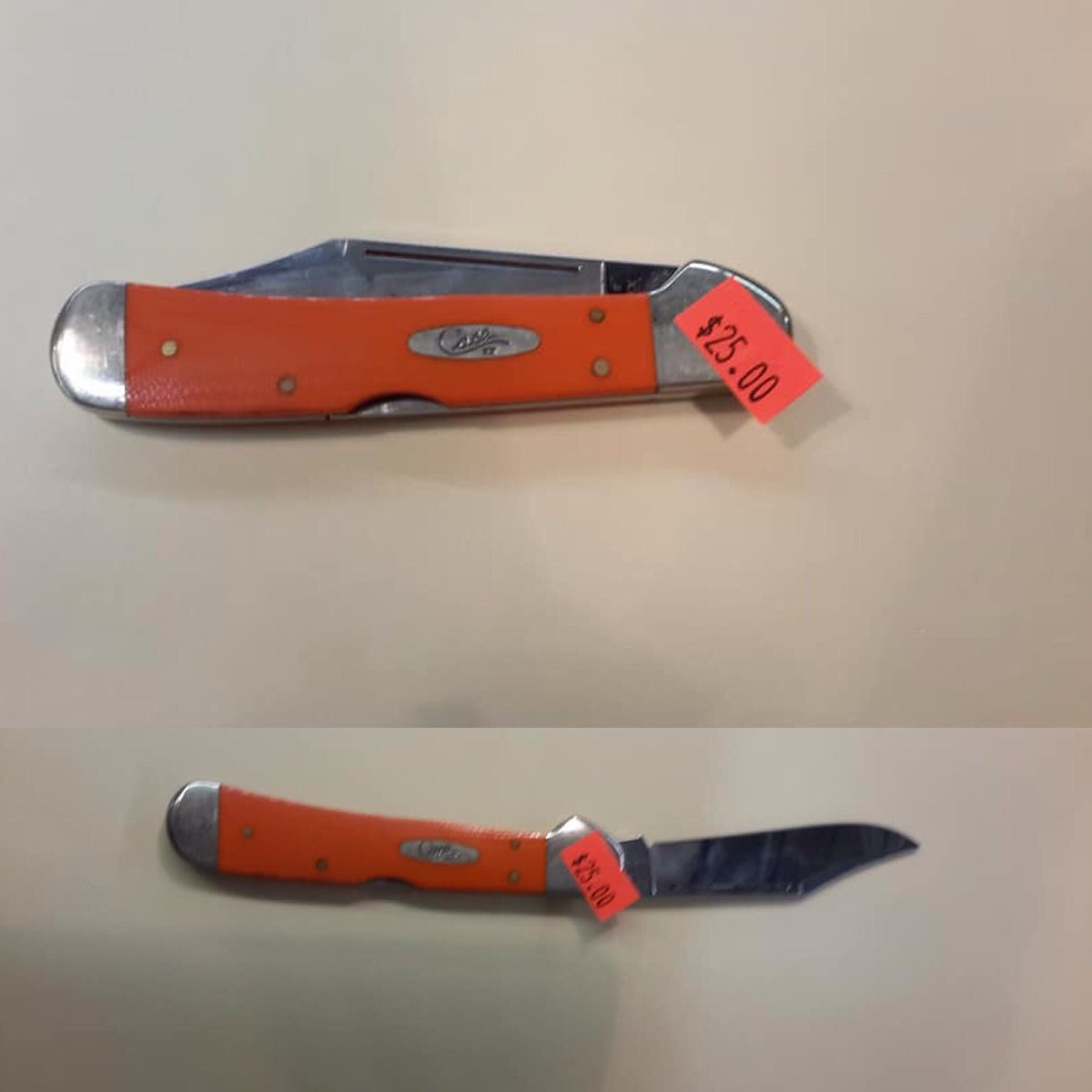 UniqueAntiquePa's tweet photo. Still have 1of last wks featured items-#Case Folding Pocket Knife in orange $25 #uniqueantiquepa #readingpa #forsale #caseknives https://t.co/vvgFJxZHqo