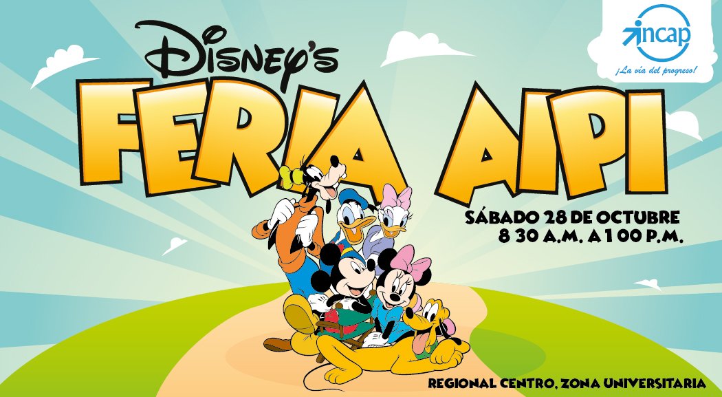 instituto_incap's tweet photo. 🏰Disney llega a INCAP regional Centro con la Feria  de AIPI, Micky te recibirá con un gran saludo en la entrada.  #proyectandotussueños https://t.co/m0xijoY8sK