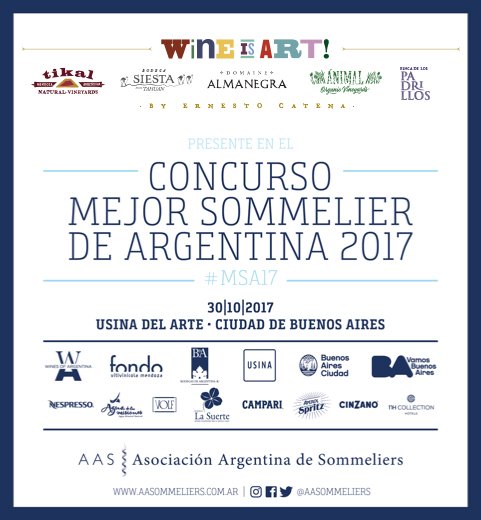 Estaremos presentes acompañando y alentando a todos los concursantes de la edición 2017 para Mejor Sommelier de Argentina! #MSA17