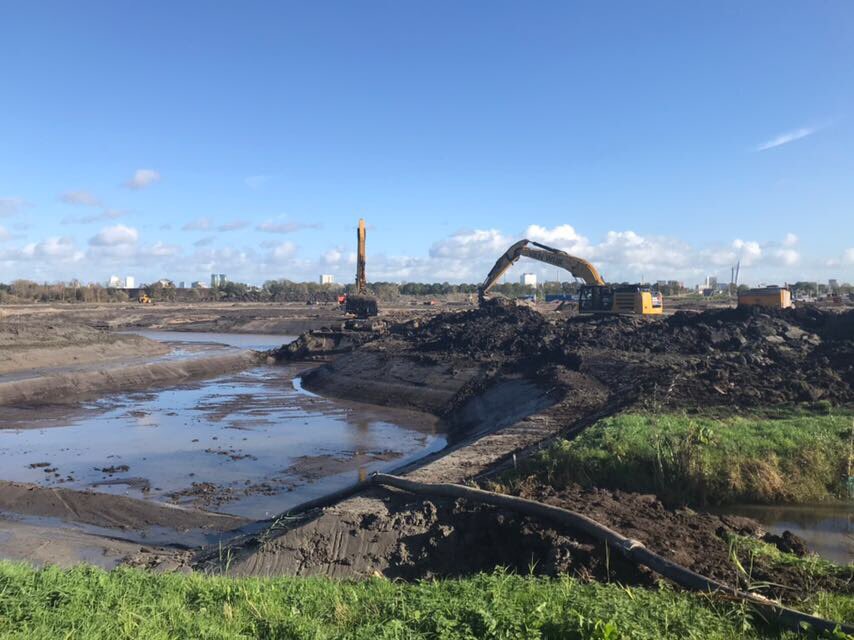 Rijnvliet.
Graven watergangen.
