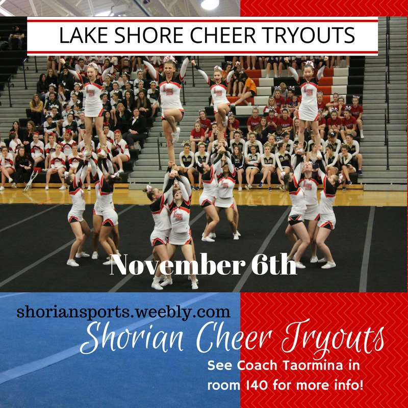 LscheerT's tweet photo. Competitive Cheer Tryouts! Stop by to see Coach T in room 140.
Get involved. Be part of something amazing! #lscheerfamily https://t.co/6Ti4v5lYmB