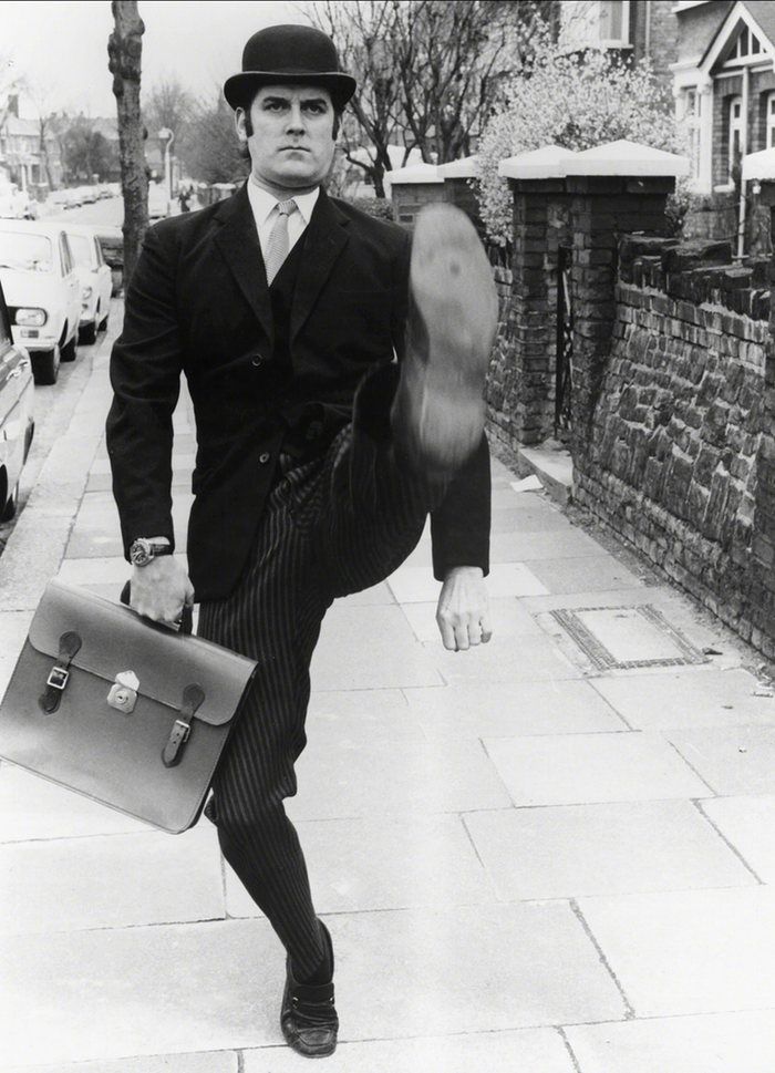 Happy birthday to John Cleese. Photo from Monty Python\s Flying Circus, 1970. 