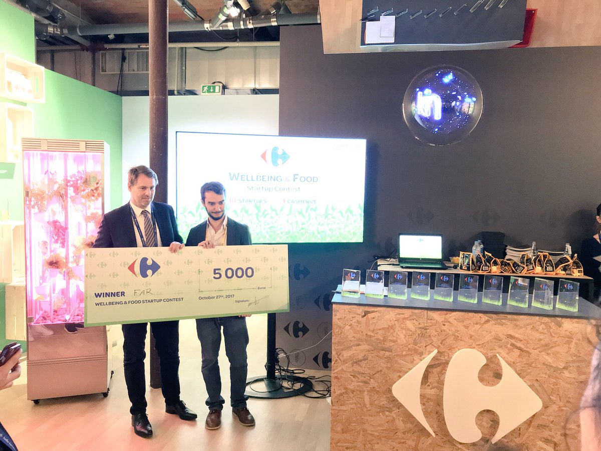 CarrefourFrance's tweet image. Et le grand gagnant du « Wellbeing &amp;amp; Food Startup Contest » est @far_application !!! Bravo 👏 #HTSummit