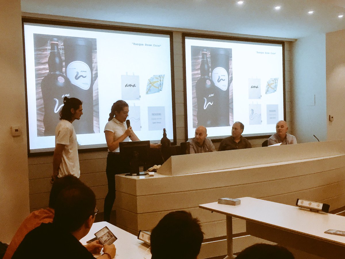 AmaTheBeer's tweet photo. Propuesta del grupo cuyo trabajo obtiene el reconocimiento como el + completo y versátil #amathebeer #basquewater @IngDeusto @deusto #desing https://t.co/qf6M1aZ6ou