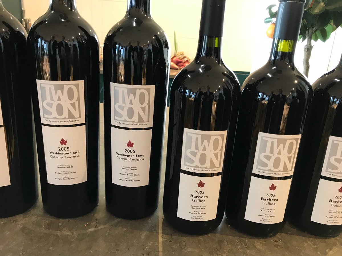 LarsTorstenson's tweet photo. Twoson lunch Autumn 2017 #TheTorstensonHanzonCollection #LaSpinetta #Hedges #WaWine https://t.co/PHYhhAD2oE