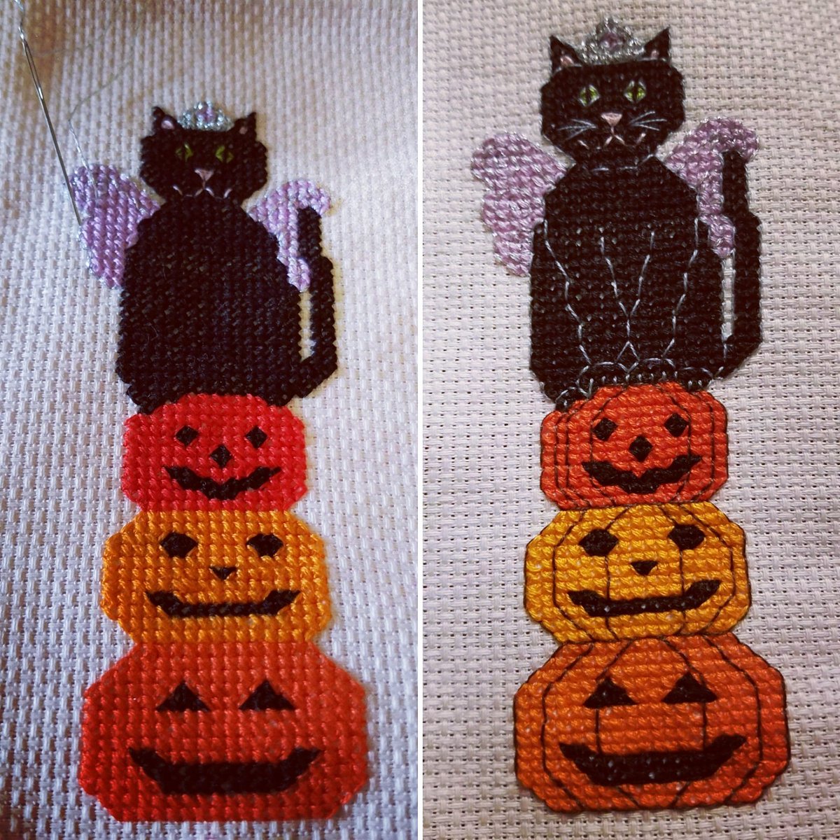 kebstudiocreate's tweet photo. Started #backstitching and realized I made the left wing 1 row too tall, so frogged it and was able to finish backstitching last night. https://t.co/oqbcguyUvO