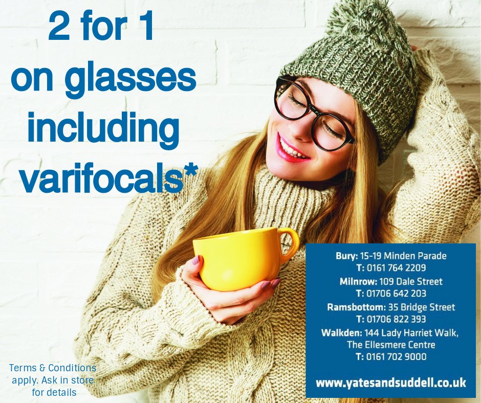 Call in now to see our range of over 1500 styles <a href="/YSOpticians/">Yates & Suddell</a> <a href="/MillGateBury/">Mill Gate</a> #Bury