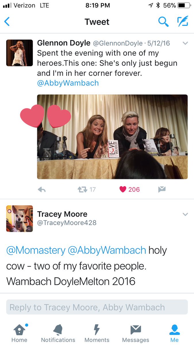 TraceyMoore428's tweet photo. @AbbyWambach @GlennonDoyle - thanks for sharing your Love Story,so this was the scarf that made you look authory-Smart? #TogetherLive2017 https://t.co/G2pcxh7o6e