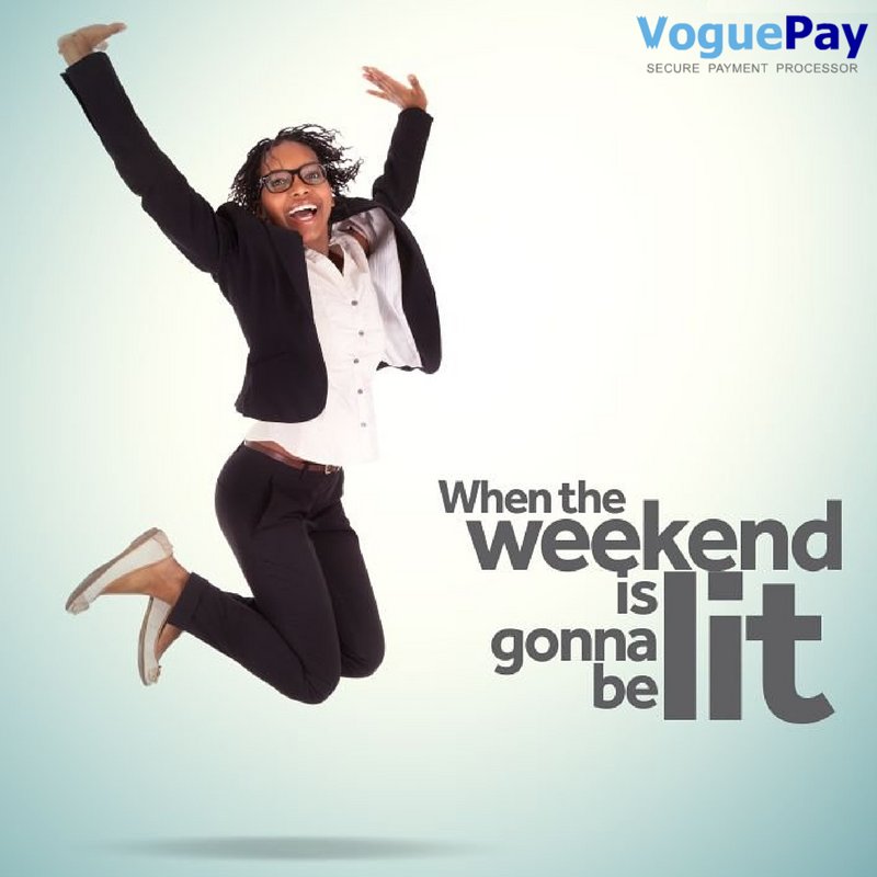 voguepay's tweet photo. An #Illimitable weekend in play, Like & Retweet to describe how excited you are the weekend is finally here.
For us 💃😆
#TGIF https://t.co/fFzcLVybOM