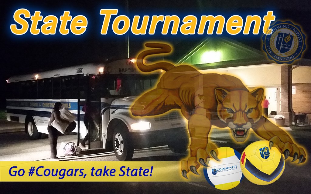 CBCougars's tweet photo. Early this morning our #soccer and #volleyball teams loaded up and headed out for the #IACS State Tournament. #CBCS https://t.co/qaxUt0zyHK