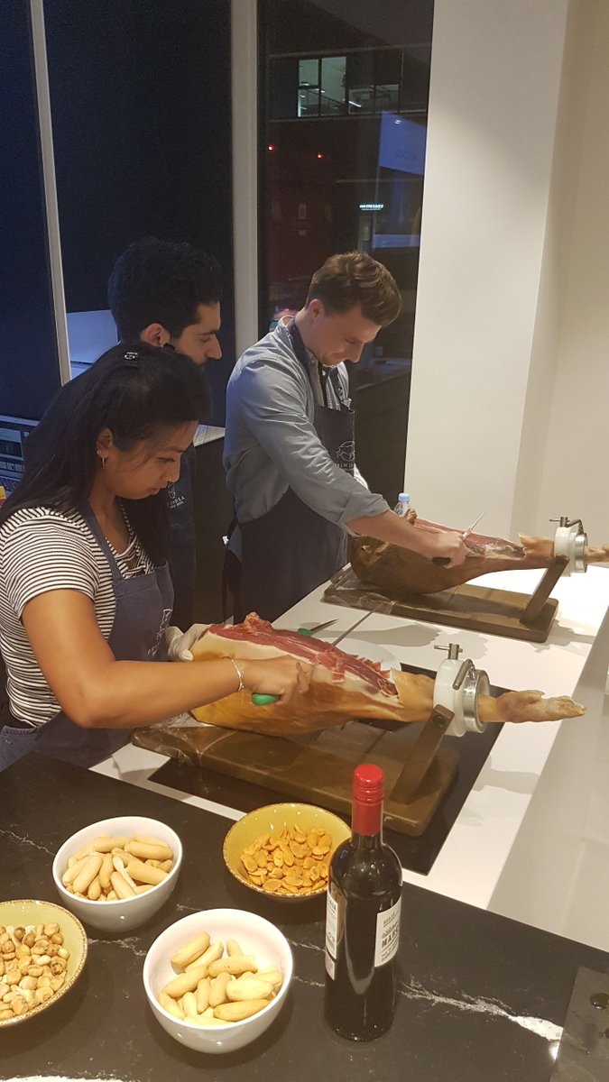 FormeUK's tweet photo. An evening full of innovative surfaces, ham and laughter! Thanks for having us @CosentinoUK @Brindisa #mastercarvers #design https://t.co/WZfpue6xtR