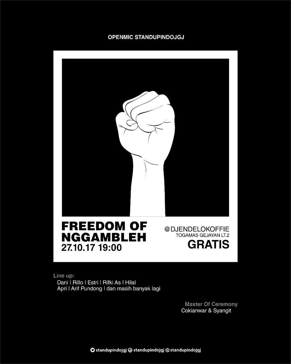 Nah yang di Jogja bisa kesini! 
Mumpung lagi di daerah jawa
Mari bersua dalam tawa!