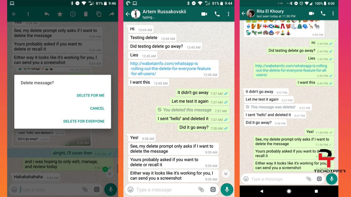 theTechDipper's tweet image. WhatsApp #MessageRecall Feature Is Rolling Out; Beta Update! @WhatsApp #WhatsApp #Update #TechDipper

►techdipper.com/2017/10/27/wha…
