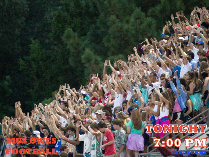 OwlBuzz's tweet photo. 7:00pm Kickoff. Go, Owls! #beatcbhs https://t.co/ZjdPkEyU81