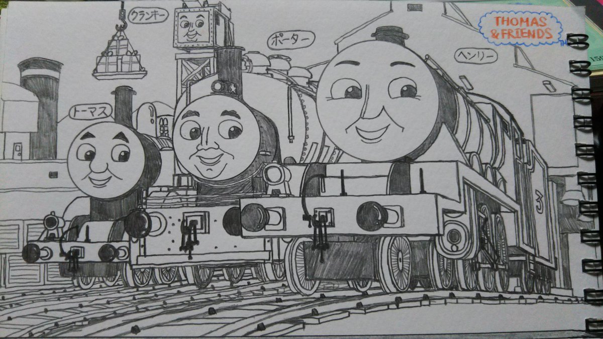 児玉博樹 トーマスはeテレ 毎週日曜17 30より放送中 على تويتر 今日誕生日の声優 金丸淳一 さん宛に描いたヘンリーとポーター の絵を描いてる時の様子画像 ポーターは初描きです