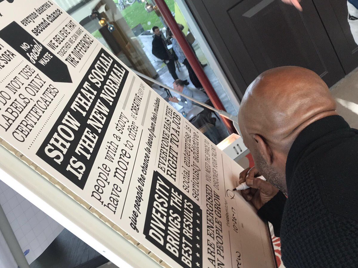 ColourKitchen's tweet photo. @GreystonBakery is spreading #OpenHiring in The Netherlands. Completely in line with their mission 
they signed our #nosocialwaste manifesto https://t.co/SN8KXwdUh1