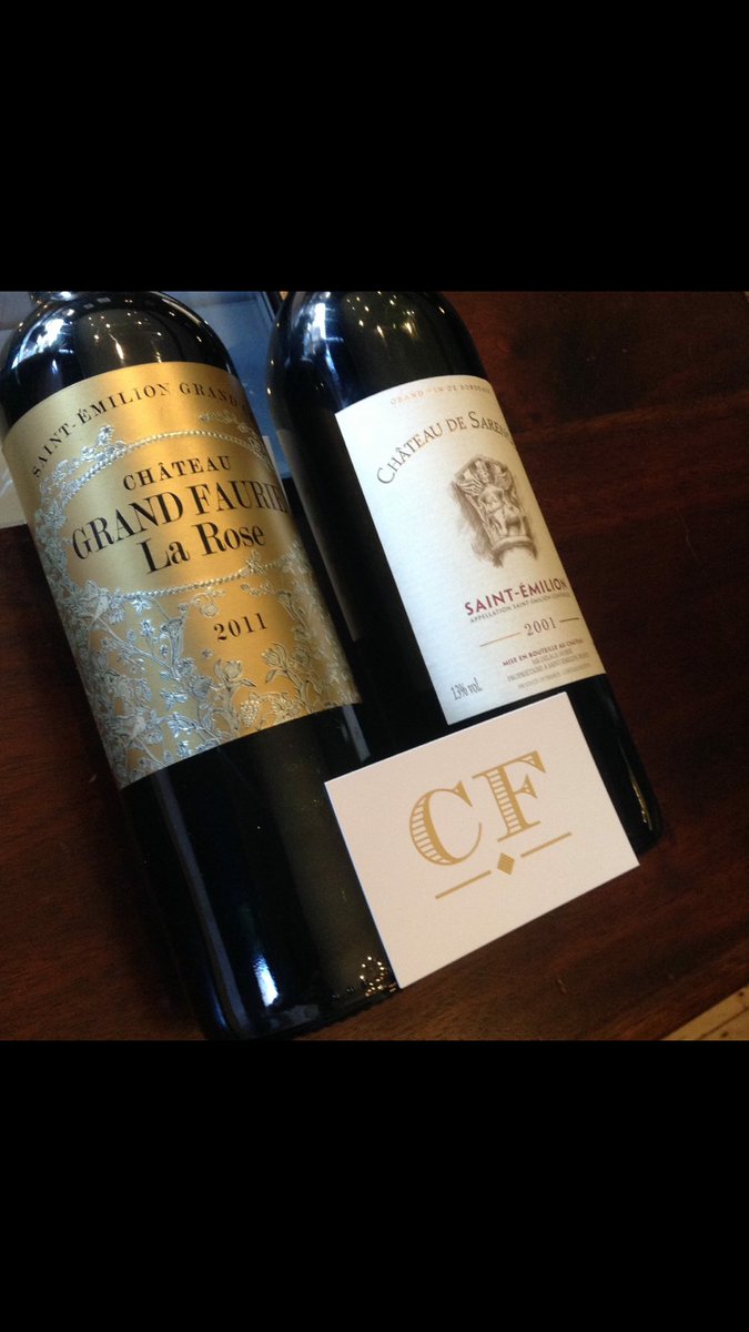 Now available in Penarth - 2001 St emillion joins our 2011 on the wine list.  Both available for a short time only.