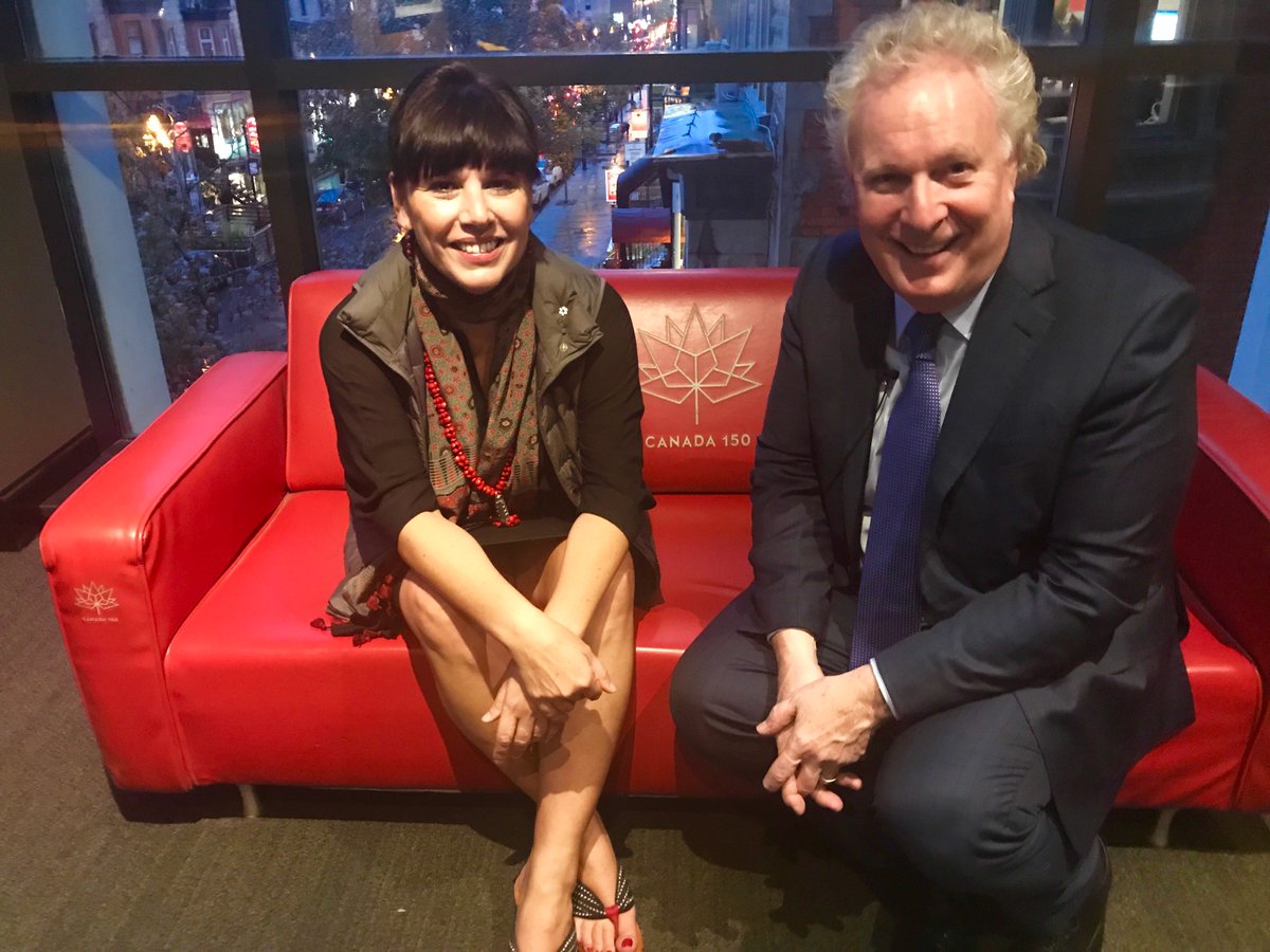 red couch tour visit <a href="/MTL_Ville/">Ville de Montréal</a> great to hear Nathalie Bondil <a href="/mbamtl/">MBAM</a> and Jean Charest stories about <a href="/canada150th/">Canada 150</a> <a href="/redcouchtour/">Red Couch Tour</a> #jeancharest