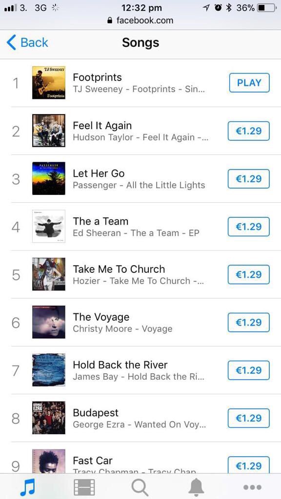 hussey_mick's tweet photo. Well done @SweeneySings number1 in Ireland so far #keepdownloading @JeanSwe36118448 @Caits_Sweeney https://t.co/CK0Ftobdlh