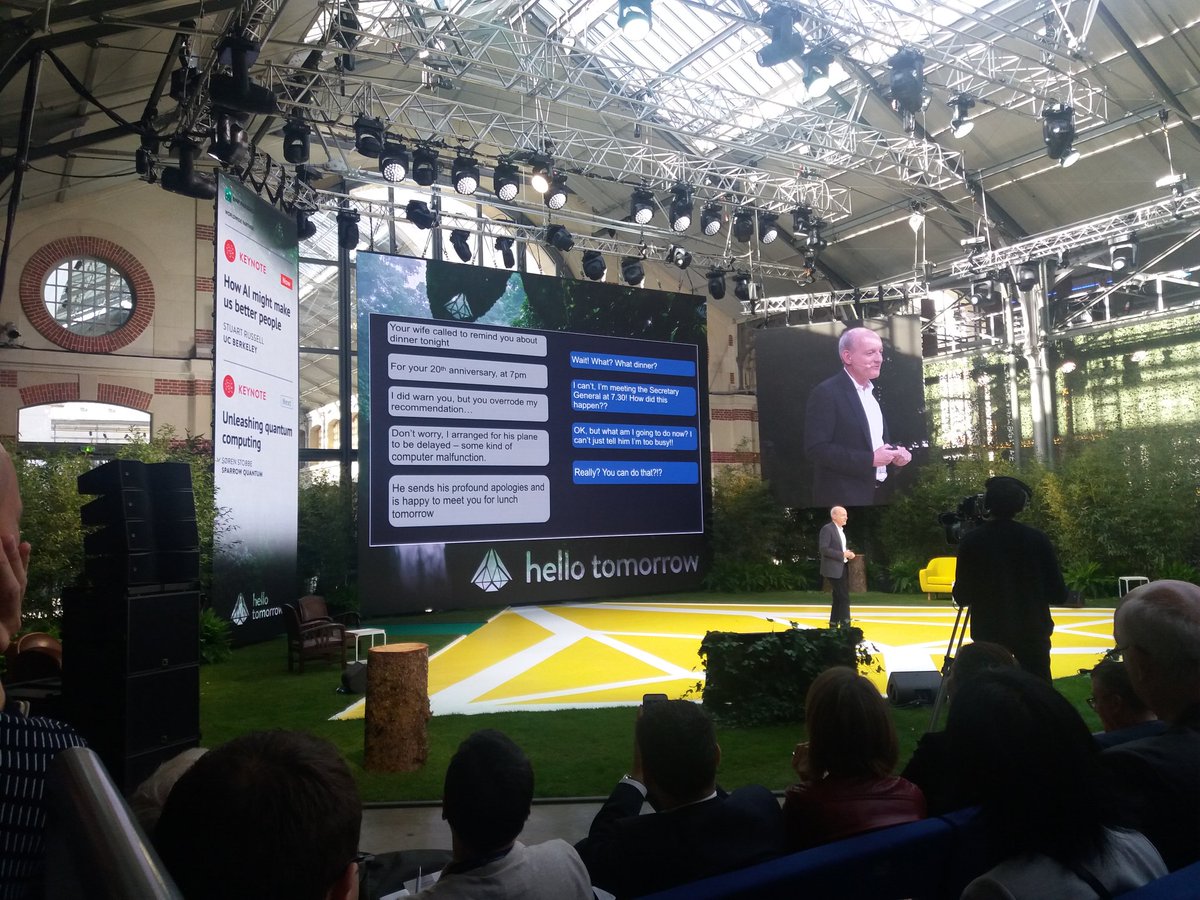 AndrinaBeu's tweet photo. How will a system accommodate various ppl's preferences? Stuart Russell #HTSummit  #AI https://t.co/EKvuMMC9QB