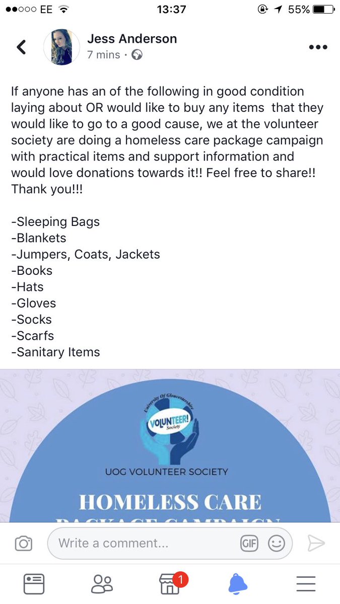 UOGVolunteerSoc's tweet photo. Want to get involved in our homeless care package campaign, drop us a message!! :) @yoursu https://t.co/oY0mW1MuaP