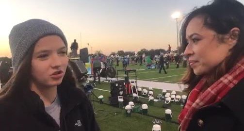 KRLD's tweet photo. .@AmandaGuerraTX is live today at @BerknerHS for the @KRLD Pep Rally! 

Watch: https://t.co/HrGSm0bbfe https://t.co/HIHDvzyP0f