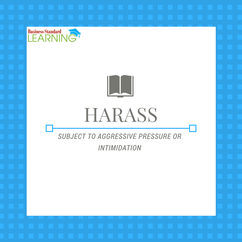 learningwithbs's tweet photo. #WordOfTheDay: Harass
Example: Because their dog was harassing our family we had to call up animal control.
#Vocabulary #Flashcard #IBPS https://t.co/nRtx4oZ8WD