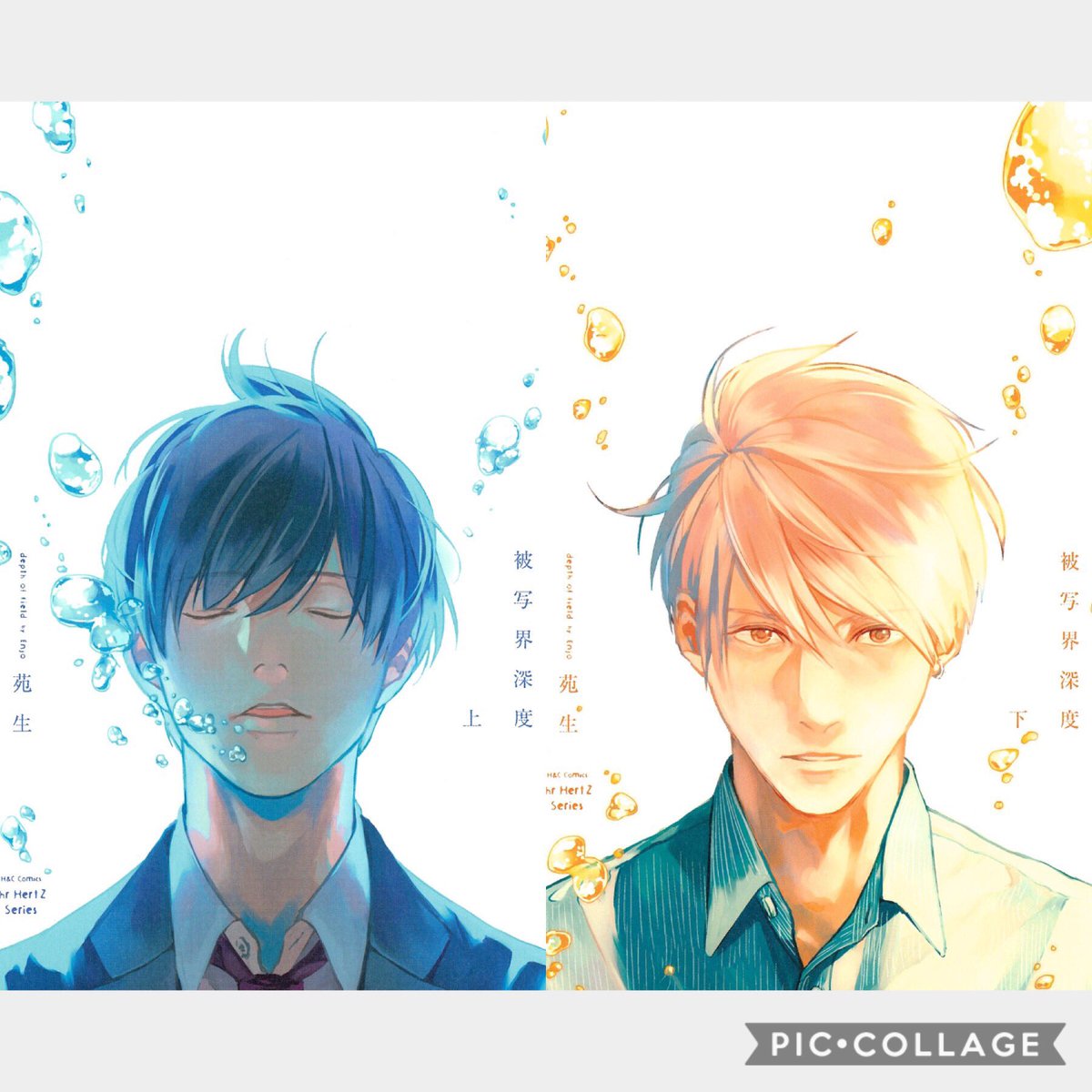 とらもこ On Twitter 2017年10月購入18 19 被写界深度 上 下 苑生 紺野 遼平 カメラ大好き高校生 写真学科の大学生 早川 秀一郎 下半身のゆるい高校生 インディーズバンドのギター担当 表紙に惹かれて購入 上巻は高校生の 2人が秘密の屋上で出会い