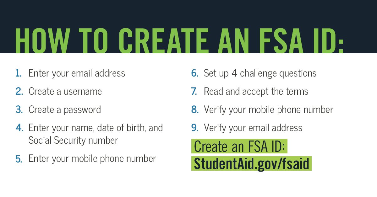 FAFSA's tweet image. The 2018–19 FAFSA form launched on October 1, and you'll need an FSA ID to sign it online. If you haven't created one yet, here's how.