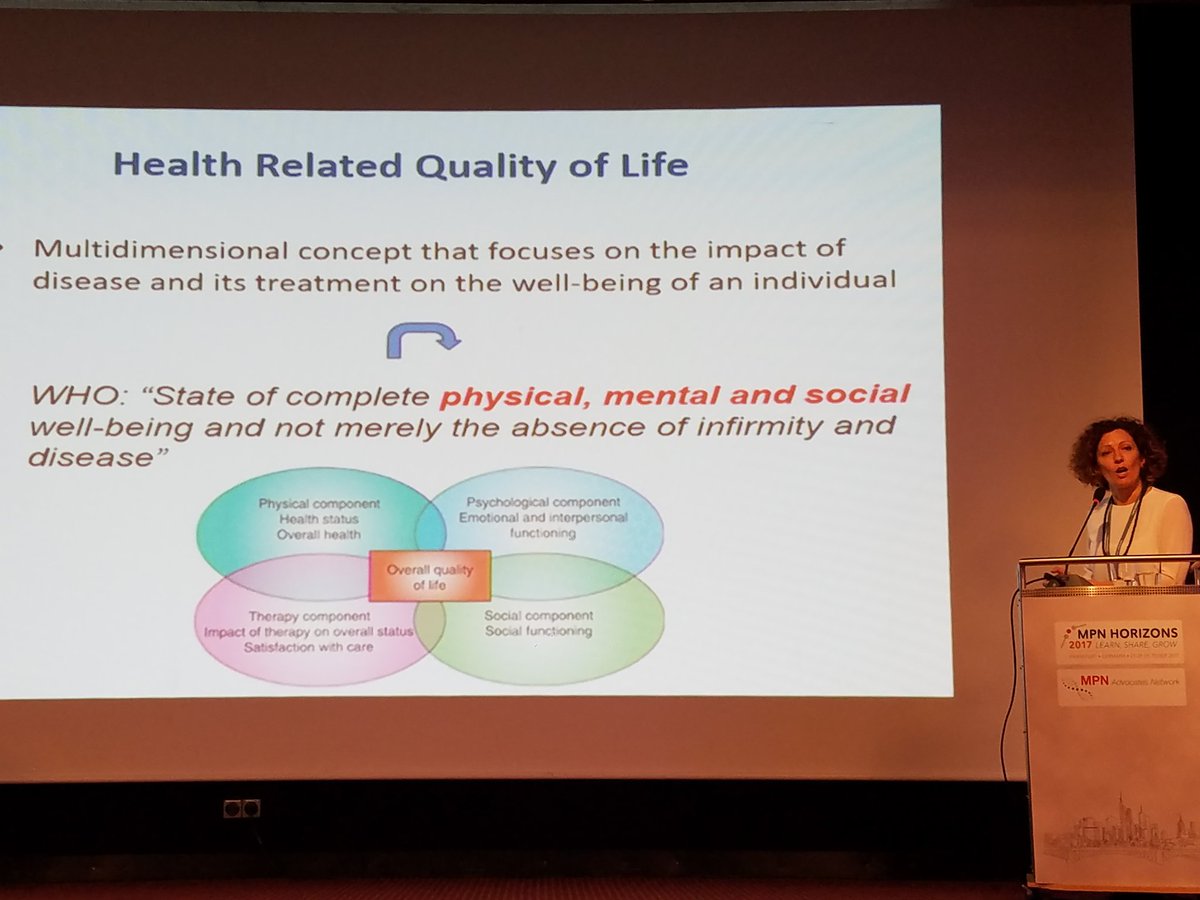 MPNs effect physical, mental and social aspect of a #patients life. Dr Saghi Ghaffari - #MPNHZ17