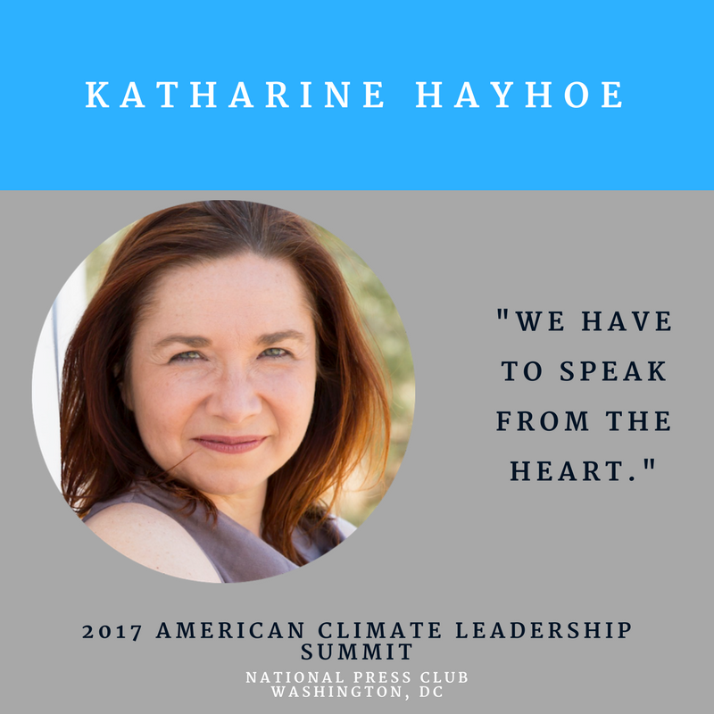 BlessedTomorrow's tweet photo. #ACLS17 Highlights: @KHayhoe wants us to connect to people rather than just sharing climate science. She spoke on day one of the summit. https://t.co/ZOUj1PWT73