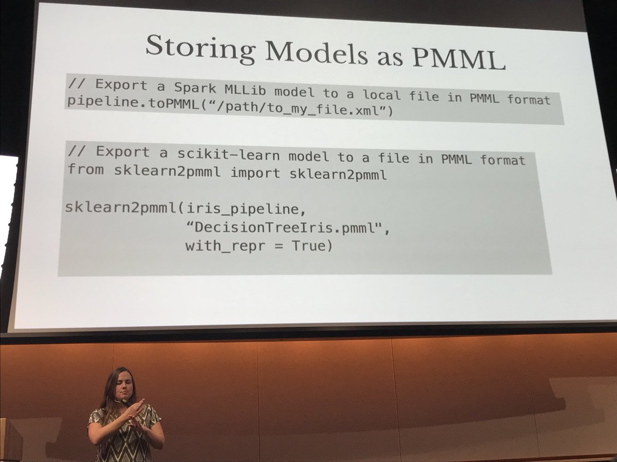 chiochia's tweet photo. Great talk on deploying #ML models at scale with #Spark and #PMML at #Jazoon conference! https://t.co/26TRhdiyF4