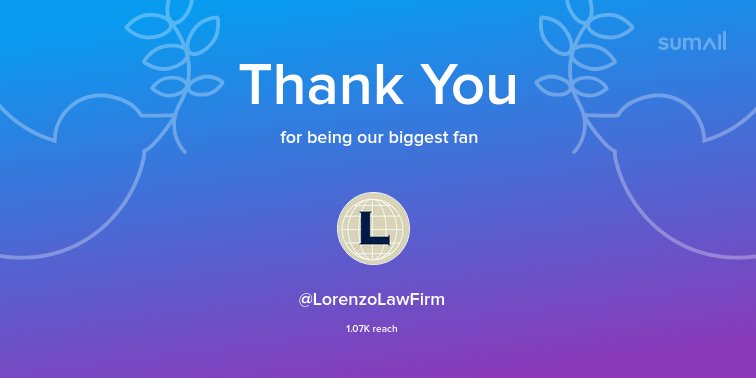 Terry_Timko's tweet photo. Our biggest fans this week: @LorenzoLawFirm. Thank you! via https://t.co/Dnl0bNC9MK https://t.co/YgVDNfjYQE