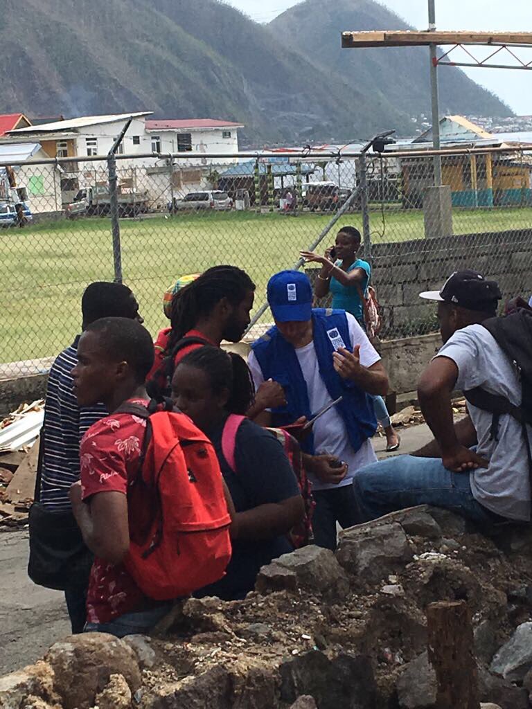 PNUDLAC's tweet photo. Dominicans assess building damages after #hurricaneMaria w/ support from @undp @Microsoft & #EngineerWithoutBorders https://t.co/hCNnqv9t6G https://t.co/ej5d0qR59d