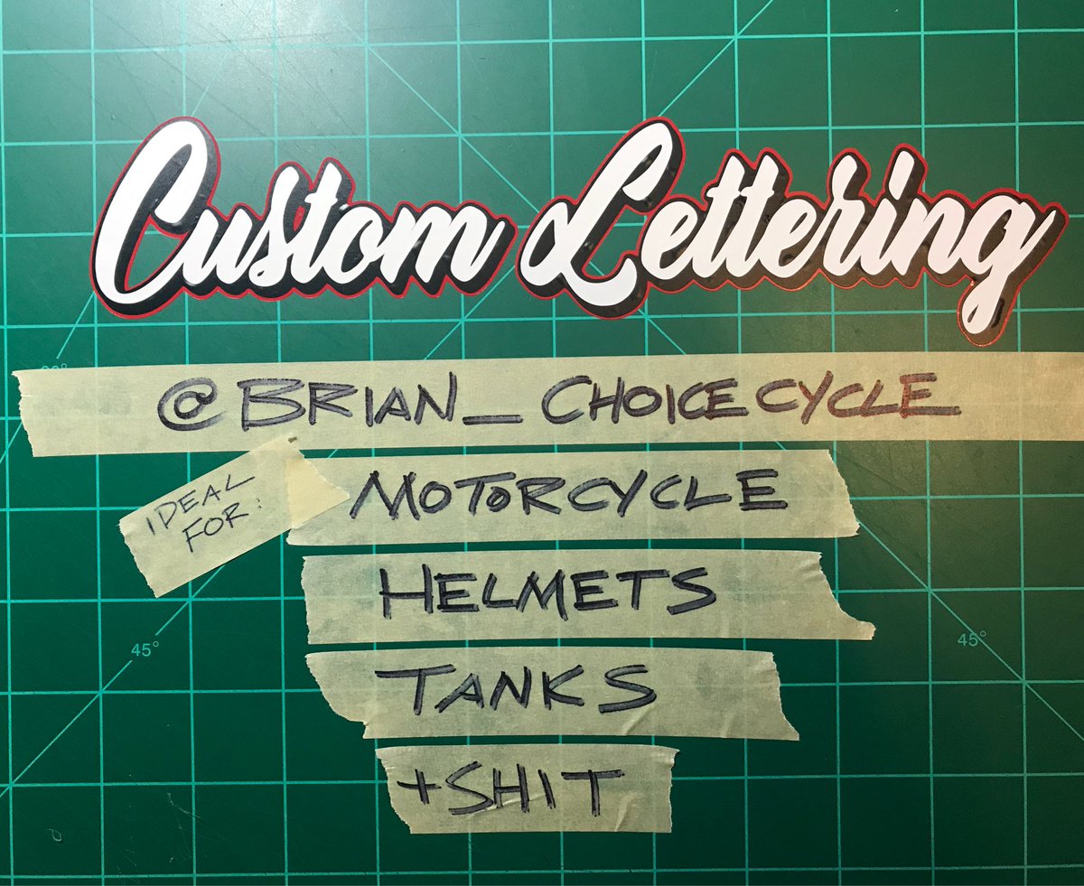 BChoicecycle's tweet image. See my work on Instagram.
#choicecycleproducts #custom #lettering #motorcycle #graphics #helmet #paint #race #bike #harleydavidson #chopper