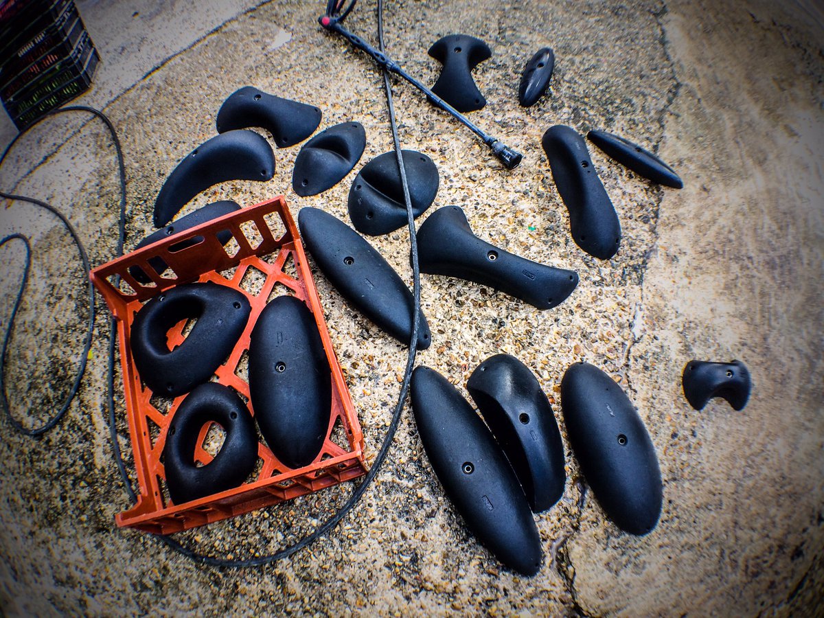 Parthian_RDG's tweet photo. Ah! Nice clean holds! Chris has been busy today prepping for next weeks #elevateclimbingcomp &amp; #Halloween #trickortreat party! #backtoblack https://t.co/BsouMxuf6c