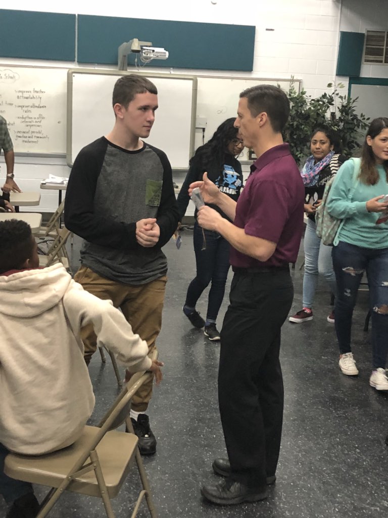 LaShawnHawley's tweet photo. Mr. Tsotsoro &amp; Mr. Burwell answers questions about Dill &amp; about the #NCTAP apprenticeship program at @OfficialSVHS #VanceCoProud #goVCScte https://t.co/1zmkN8znbQ