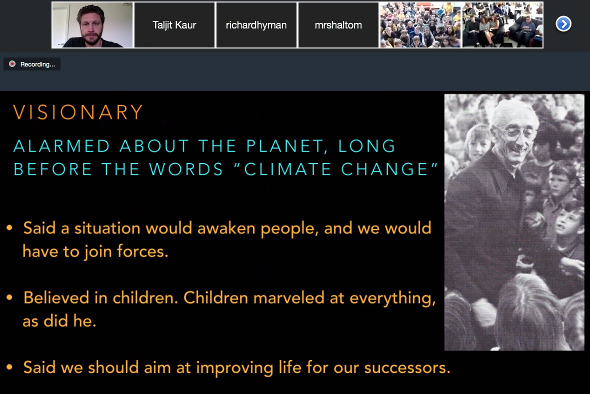 koentimmers's tweet photo. .@frogmen: "Captain Cousteau would have loved to be part of the Climate Action project" A visionary who alarmed about planet #ClimateChange https://t.co/QaO8CRq7Yl